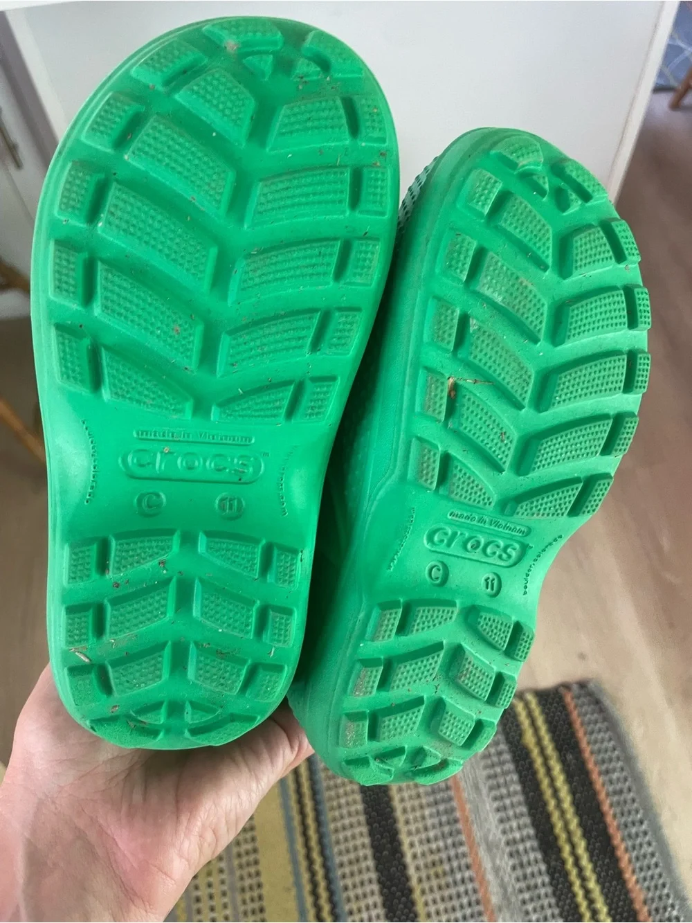 CROCS Kids Green Classic Rain Boot